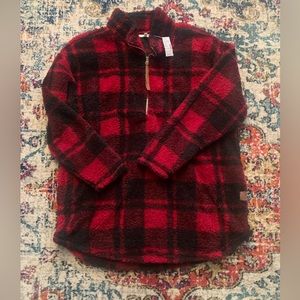 Maurices Buffalo Plaid Half Zip Pullover Top NWT Size XXL